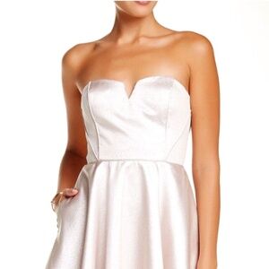 Aidan Mattox Strapless Dress (Size 0) - Light Metallic Pink